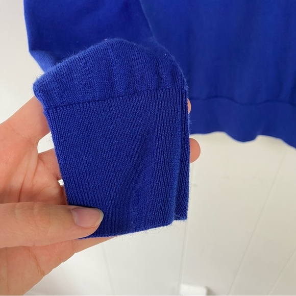 Banana Republic Sweater Women's S Blue 100% Extra Fine Merino Wool C'est L'amour - Picture 8 of 12